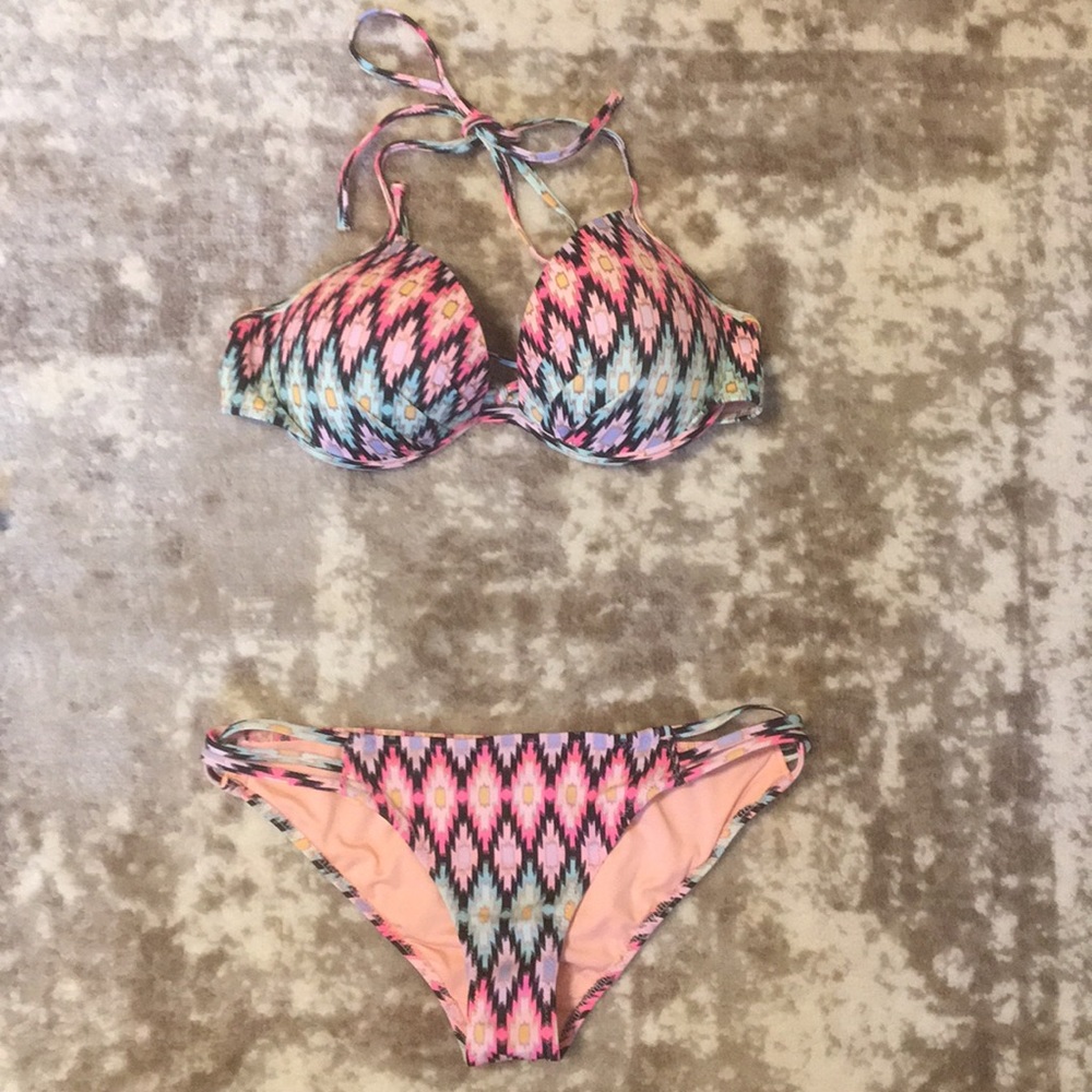 Victoria Secret Bikini Multicolored Aztec Print